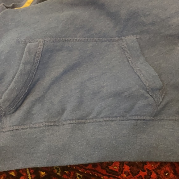 Abercrombie Kids Blue Scoop Neck Sweatshirt w Big A Logo and Pocket size L - Picture 6 of 6